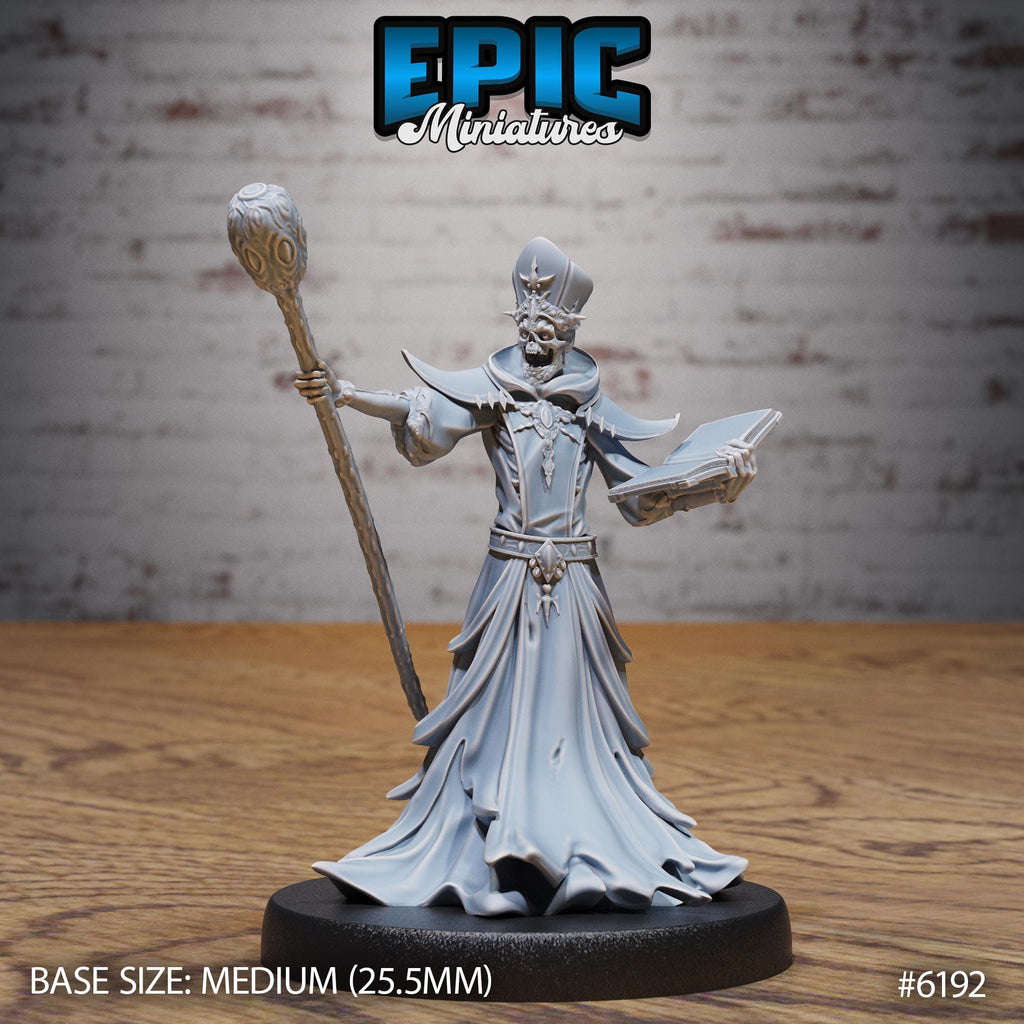 Lich Summoner Option #6192 front DND miniature Undead Souls 16k resin