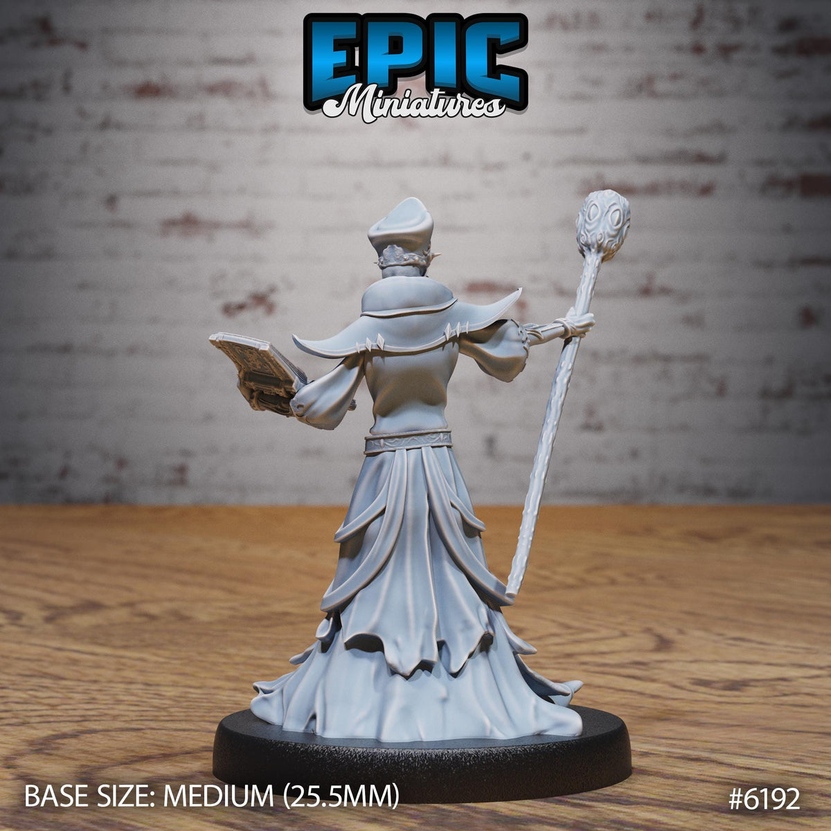 Lich Summoner Option #6192 back DND miniature Undead Souls 16k resin