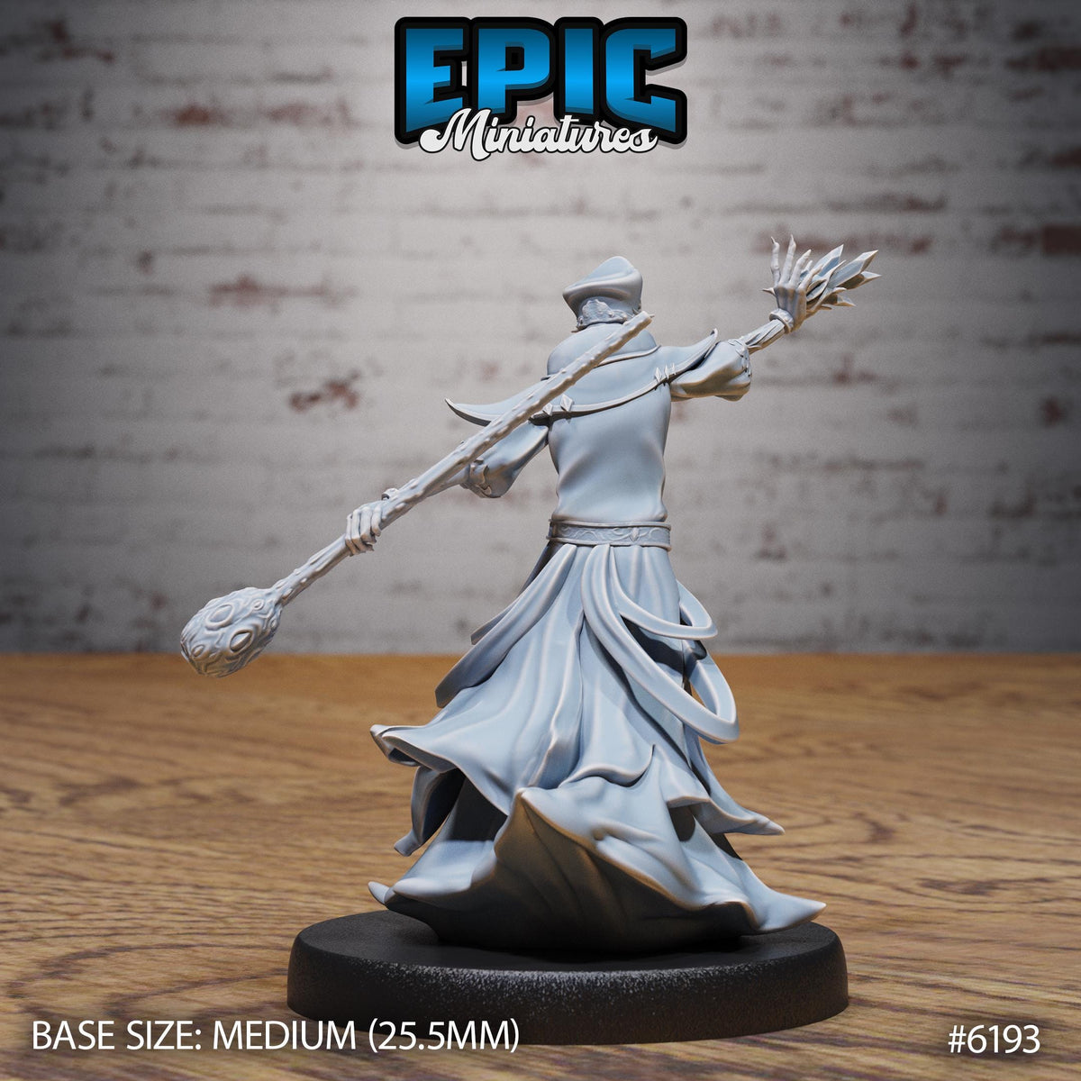 Lich Summoner Option #6193 back DND miniature Undead Souls 16k resin