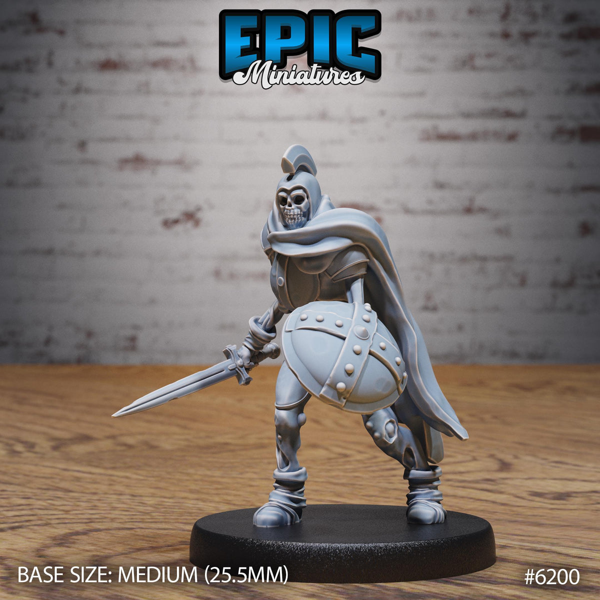 Summoned Undead Option #6200 front DND miniature Undead Souls 16k resin