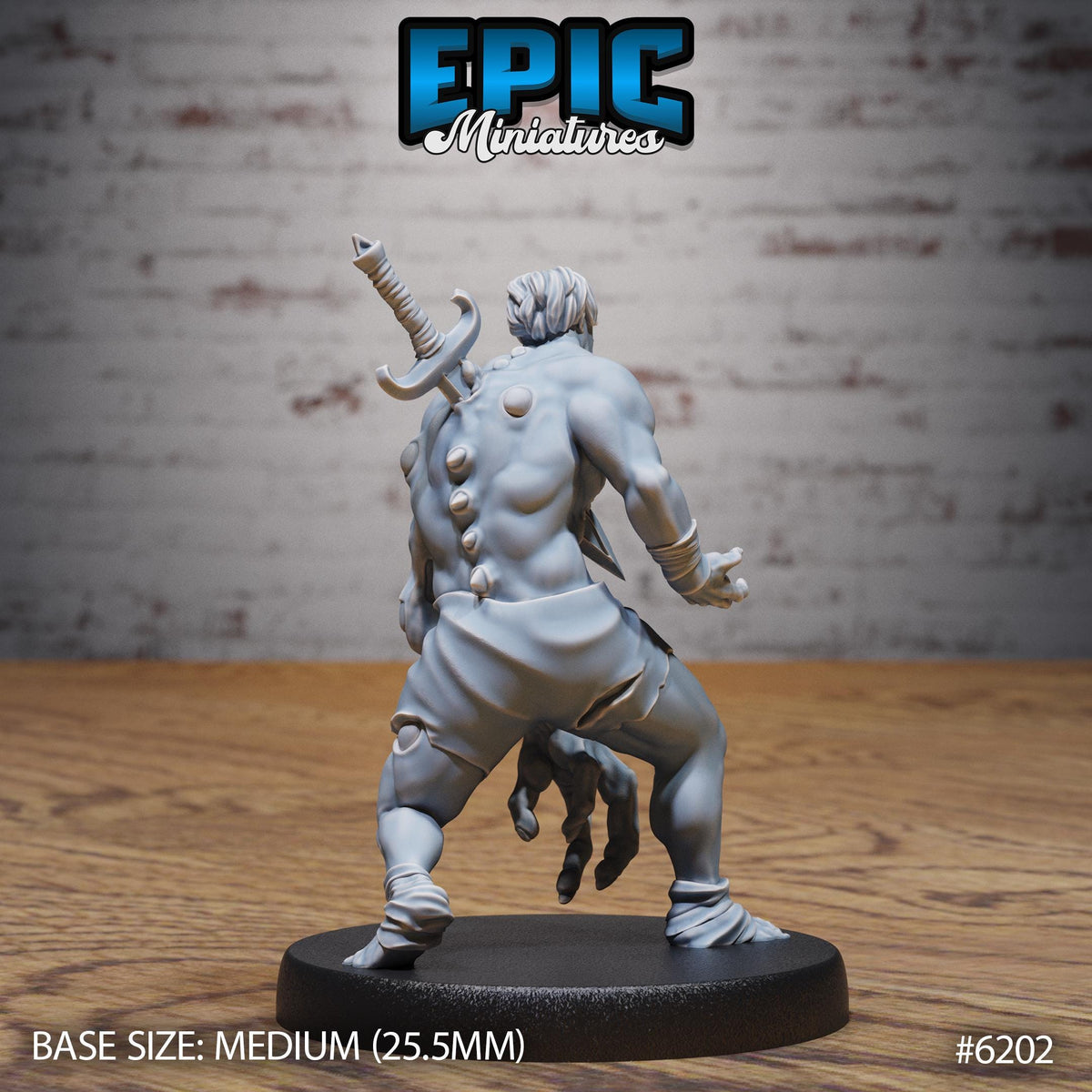 Summoned Undead Option #6202 back DND miniature Undead Souls 16k resin