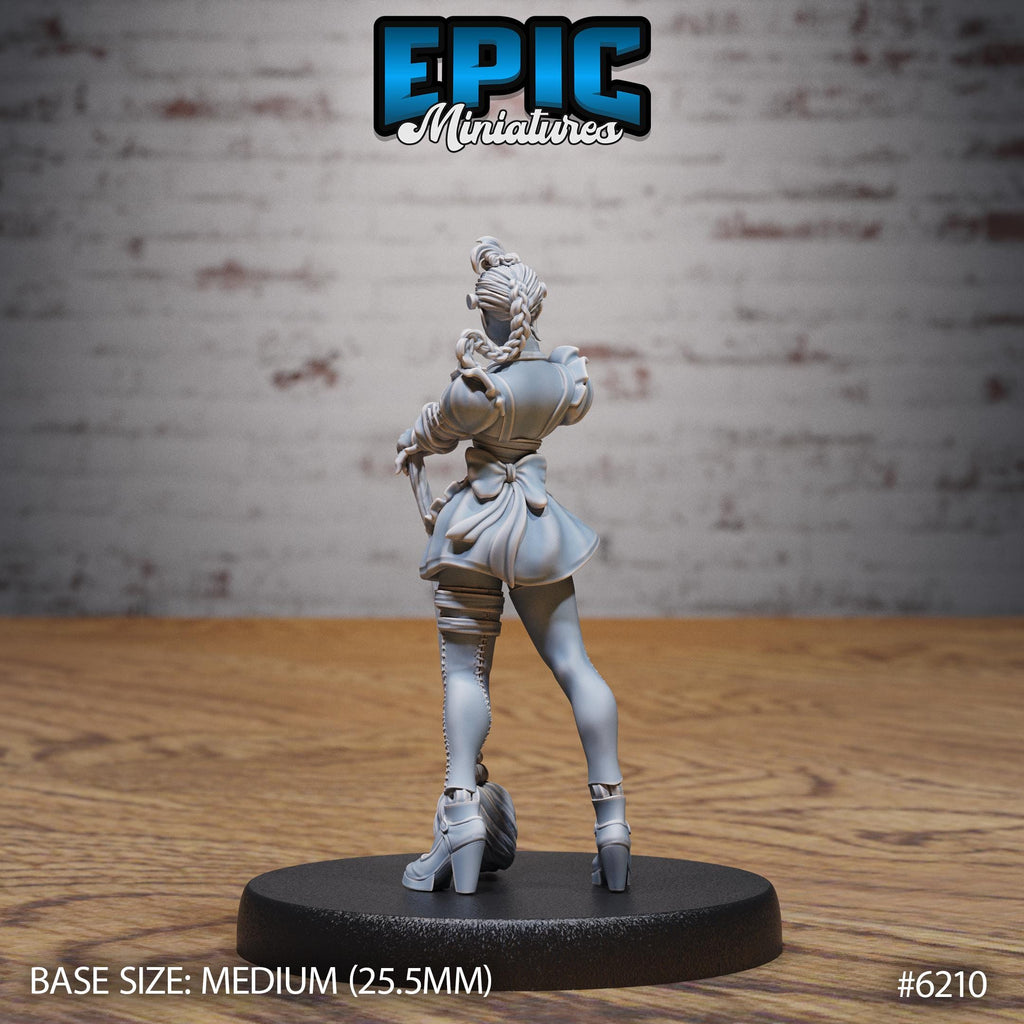 Frankenstein Maid Option #6210 back DND miniature Undead Souls 16k resin