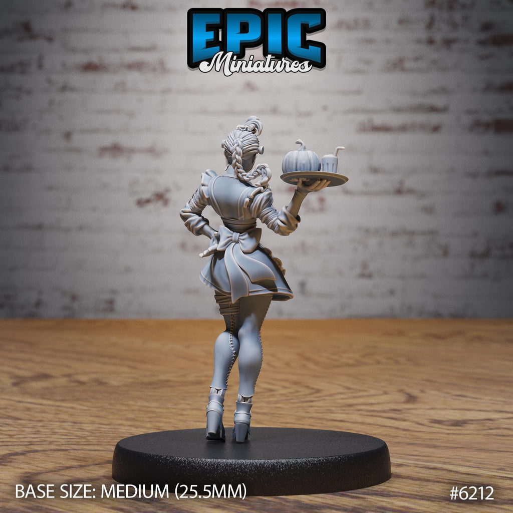Frankenstein Maid Option #6212 back DND miniature Undead Souls 16k resin
