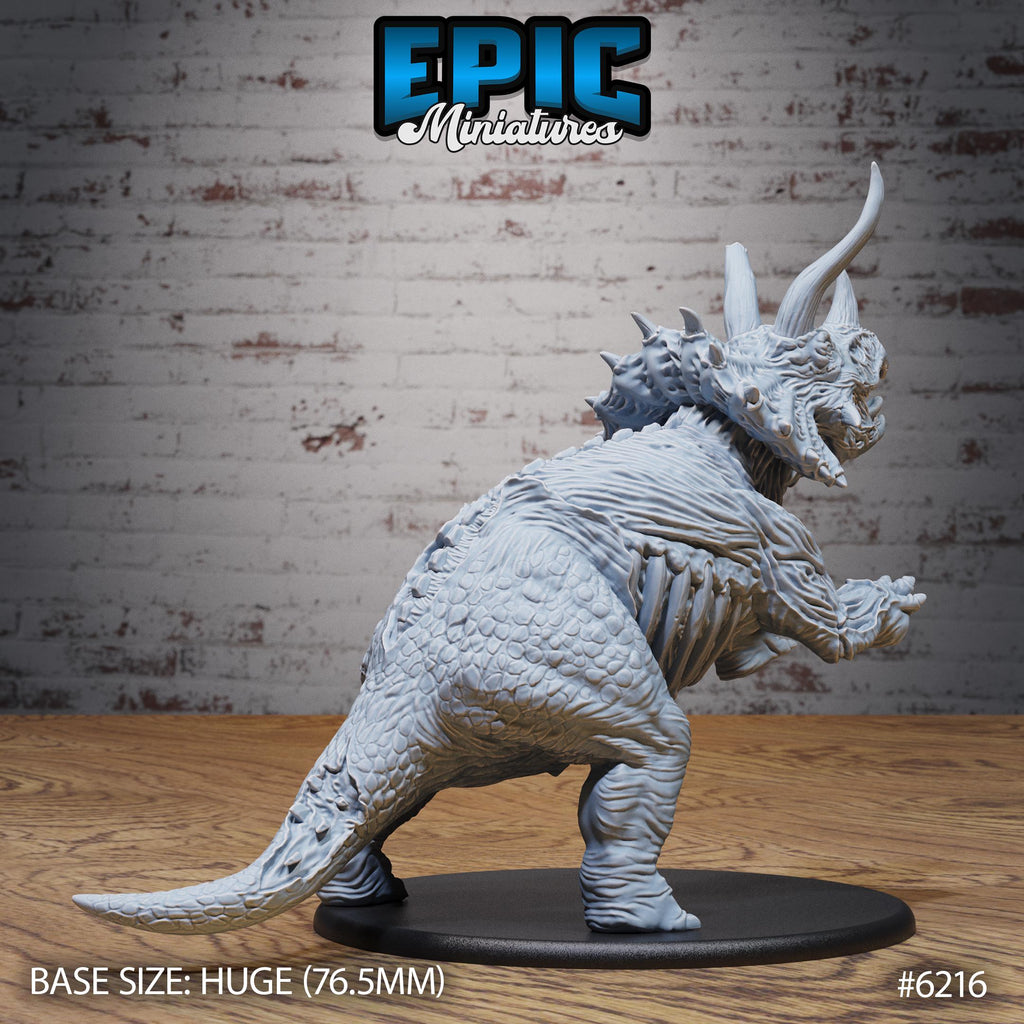 Triceratops Option #6216 back DND miniature Undead Souls 16k resin