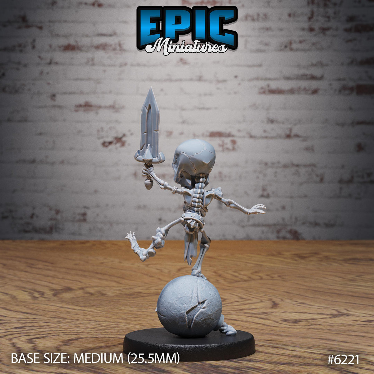 Gnome Skeleton Option #6221 back DND miniature Undead Souls 16k resin
