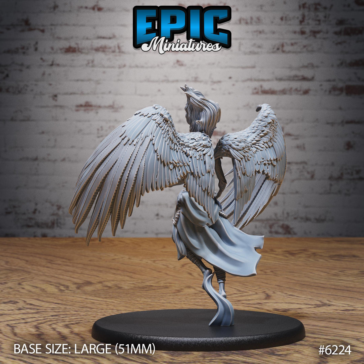 Angel Zombie Option #6224 back DND miniature Undead Souls 16k resin