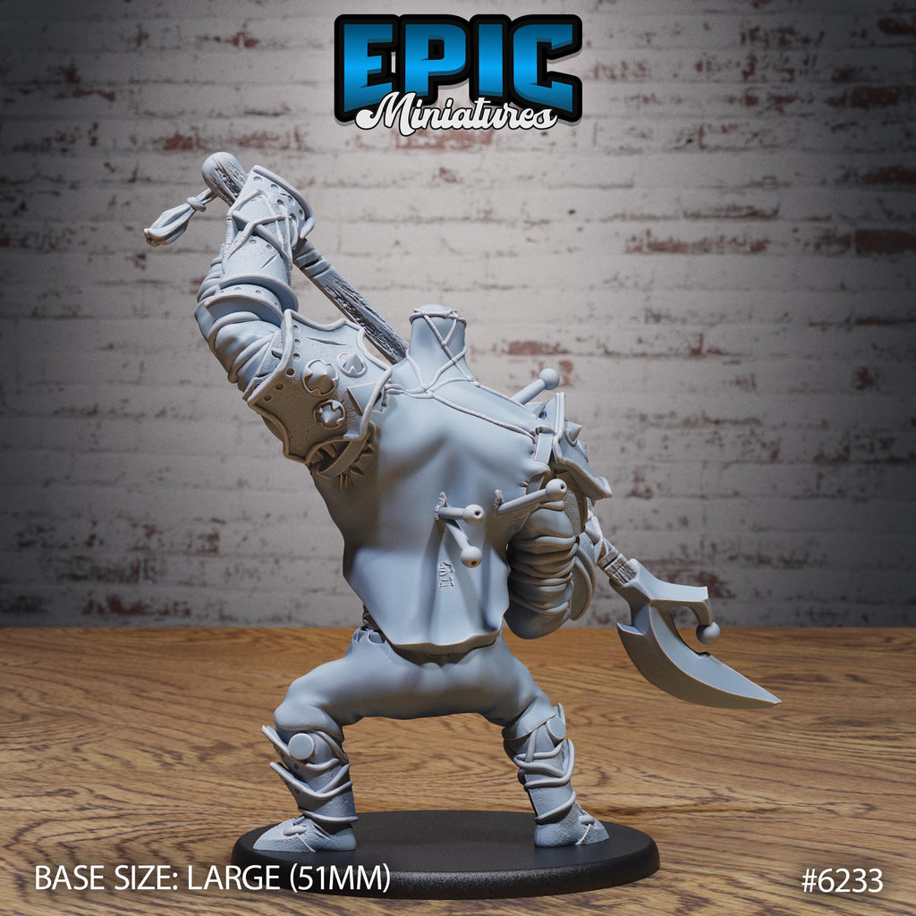 Stitch Golem Option #6233 back DND miniature Undead Souls 16k resin