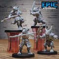 Rat folk tribe Set of 4 DND Miniatures Dungeons and Dragons Mini Rodent Pipe System Underground DND miniatures group photo