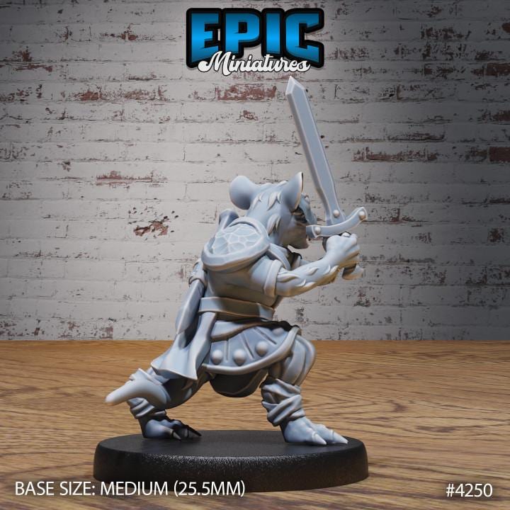 Rat folk tribe Set of 4 DND Miniatures Dungeons and Dragons Mini Rodent Pipe System Underground Option #4250 back DND miniature  16k resin