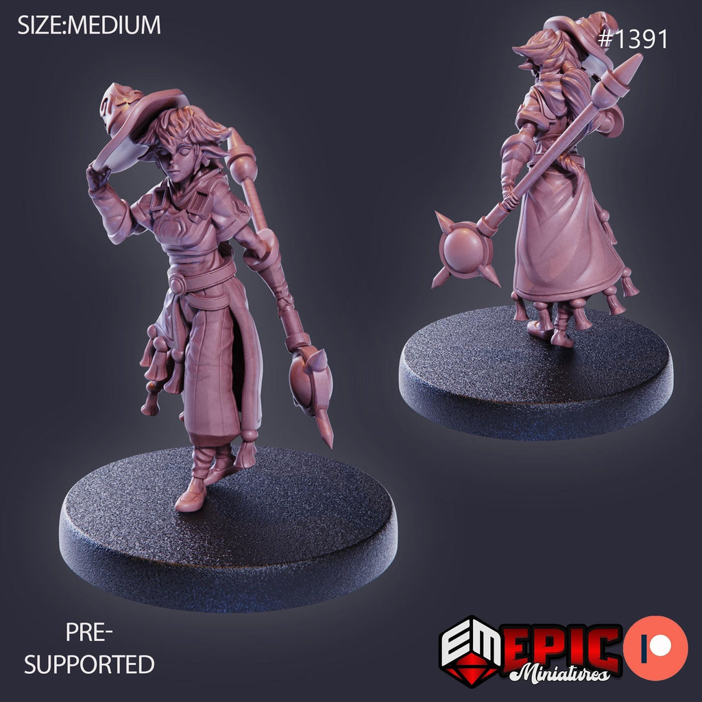 Half Gnome Mage Option #1391 front DND miniature Kingdom of Secrets 16k resin