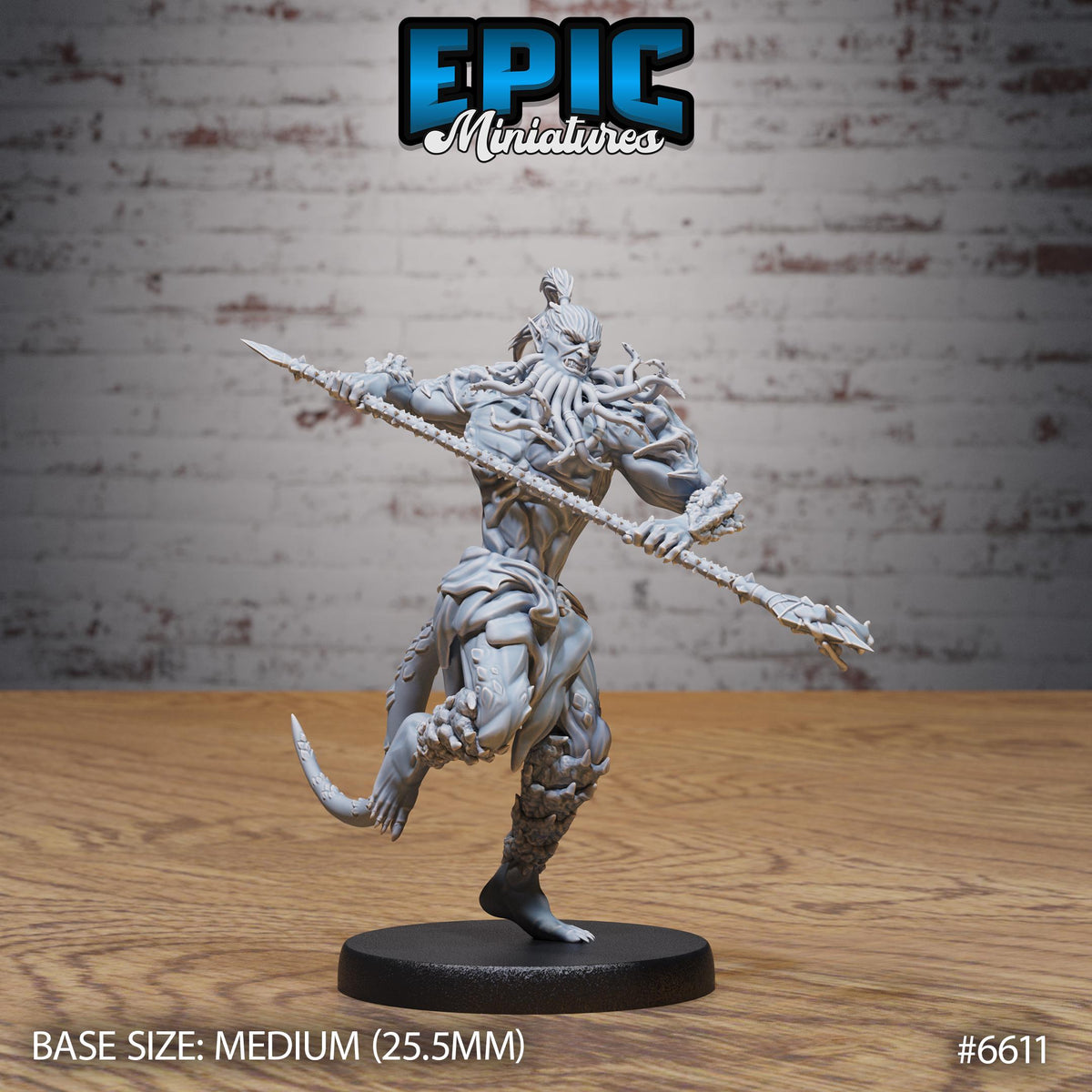 Bearded Devil Option #6611 front DND miniature Devil Empire 16k resin