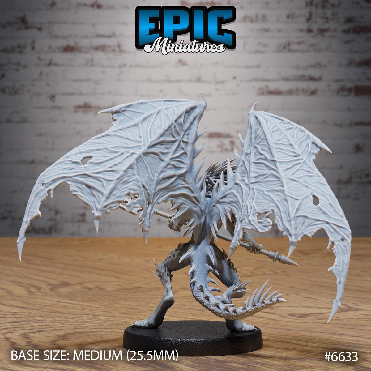 Spined Devil Option #6633 back DND miniature Devil Empire 16k resin