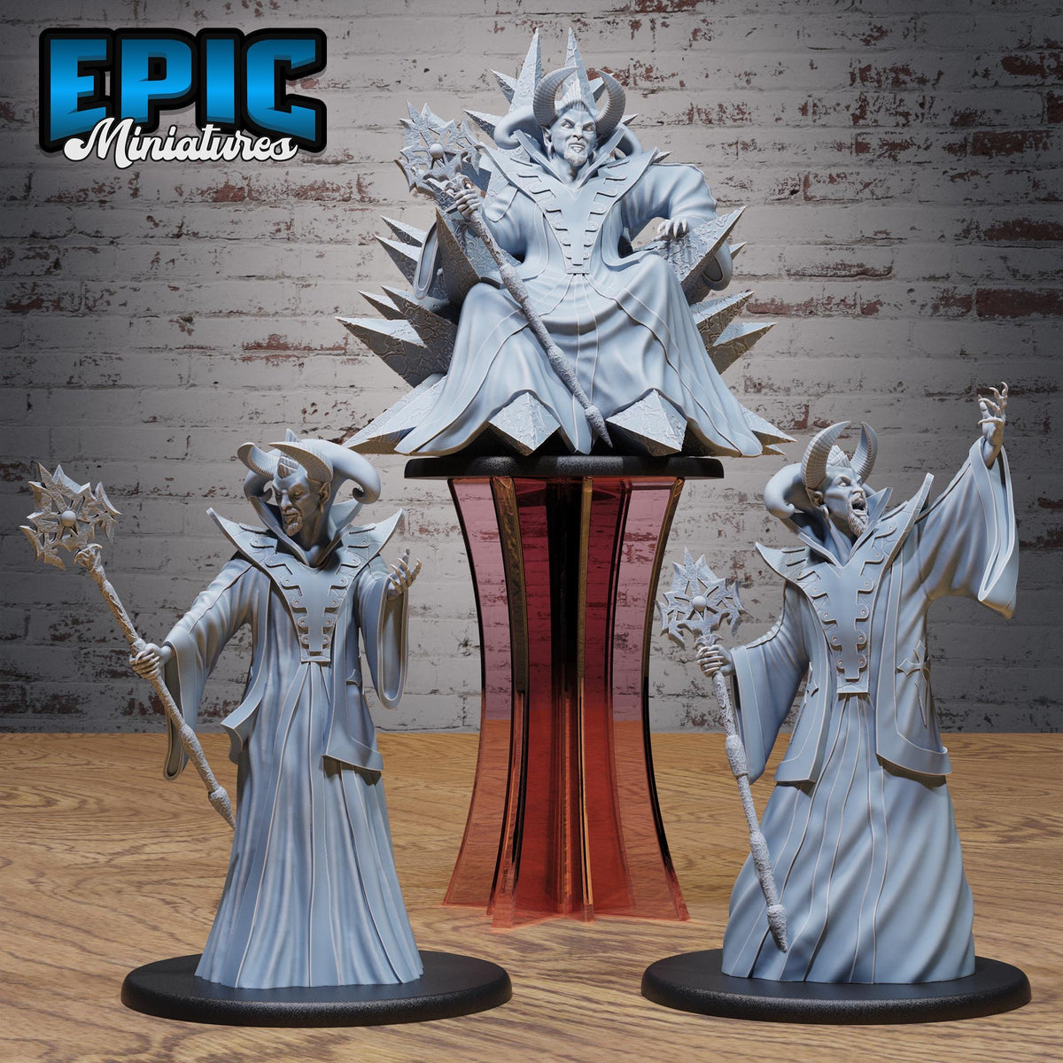 Asmodeus Avatar Set of 3 DND miniatures group photo Devil Empire