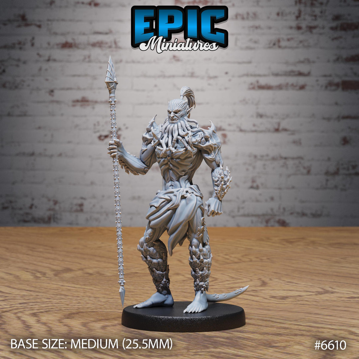 Bearded Devil Option #6610 front DND miniature Devil Empire 16k resin