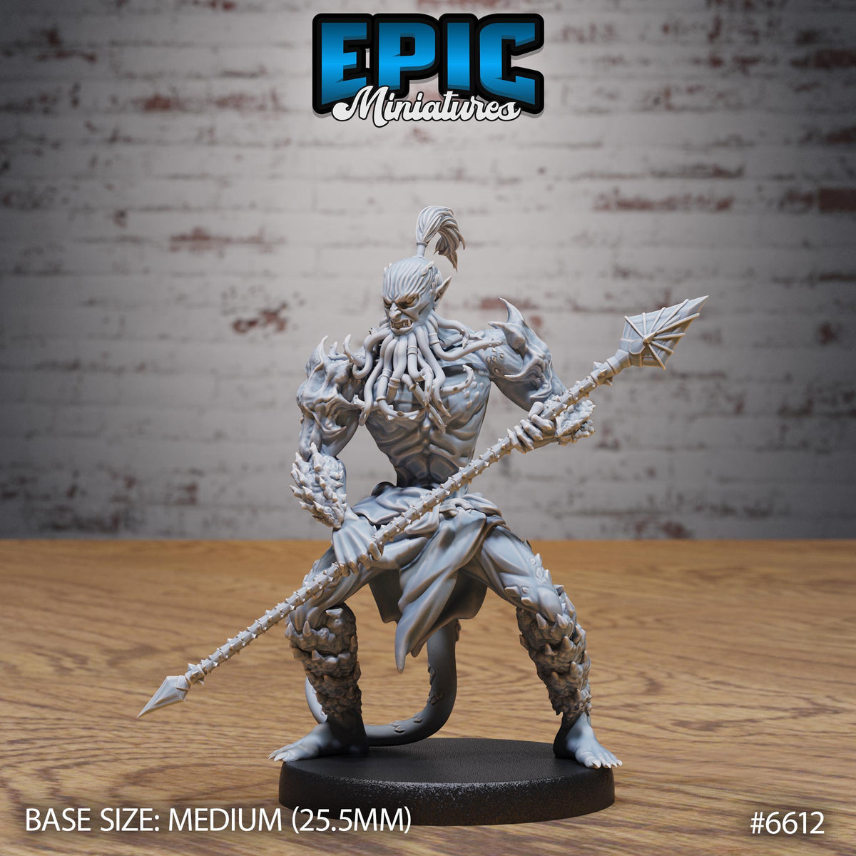 Bearded Devil Option #6612 front DND miniature Devil Empire 16k resin
