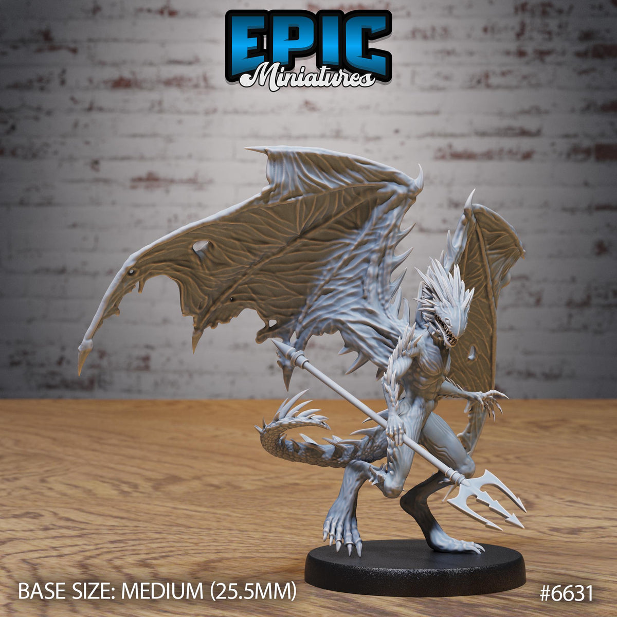 Spined Devil Option #6631 front DND miniature Devil Empire 16k resin