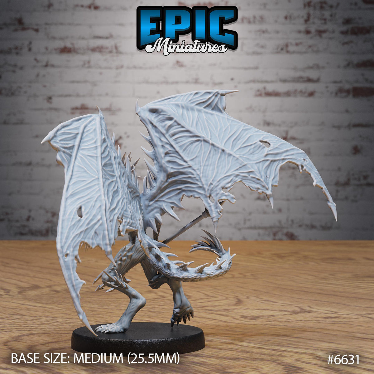 Spined Devil Option #6631 back DND miniature Devil Empire 16k resin