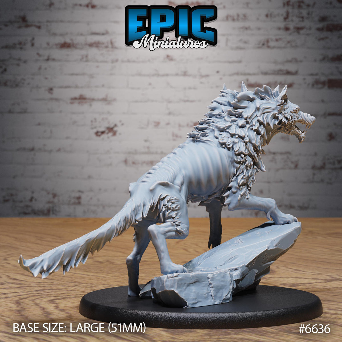 Summoned Death Dog Option #6636 back DND miniature Devil Empire 16k resin