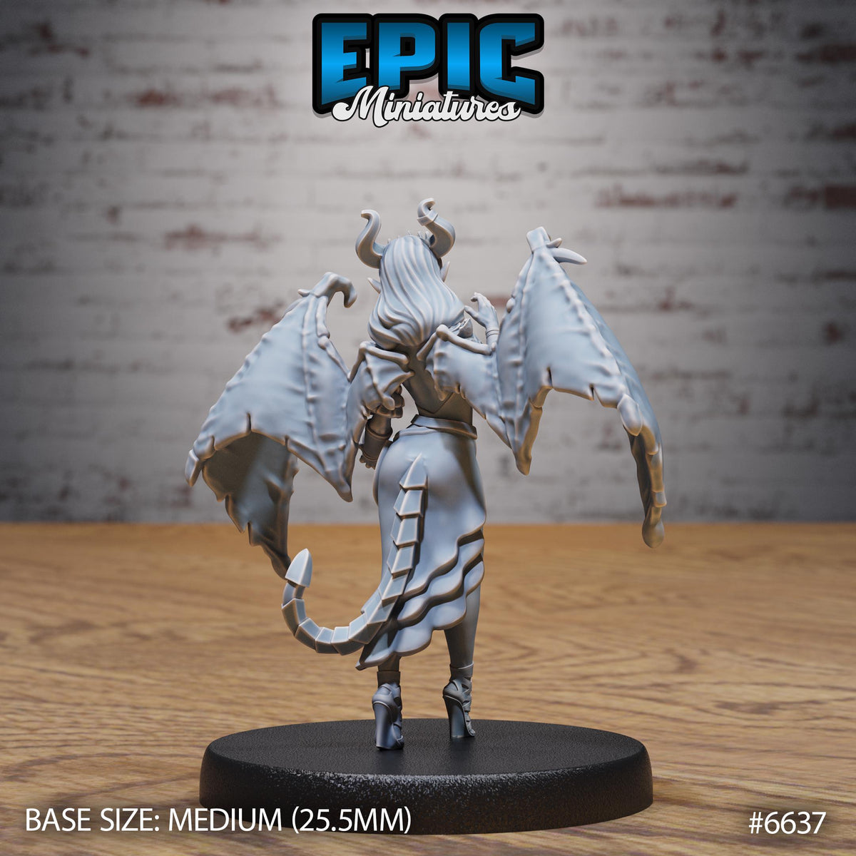 Lust Succubus Option #6637 back DND miniature Devil Empire 16k resin