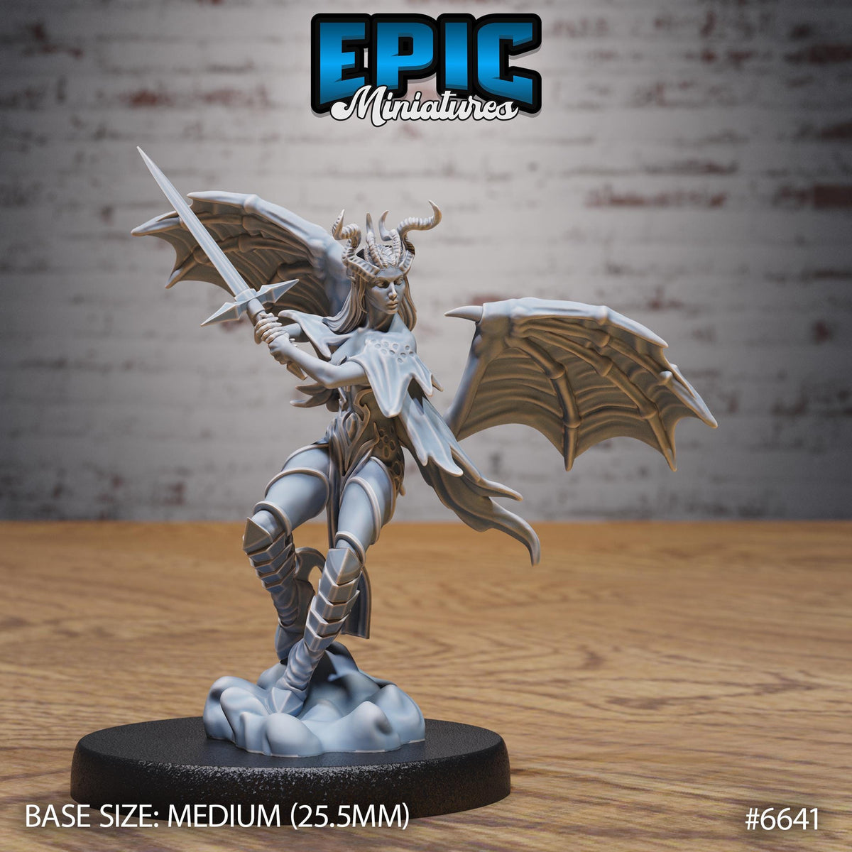 Succubus Queen Malcanthet Option #6641 front DND miniature Devil Empire 16k resin