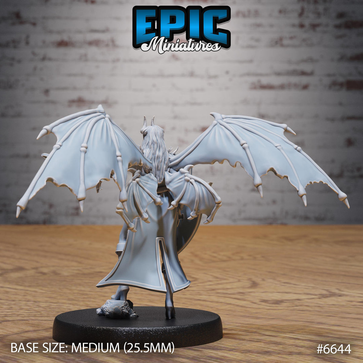 Fallen Angel Option #6644 back DND miniature Devil Empire 16k resin