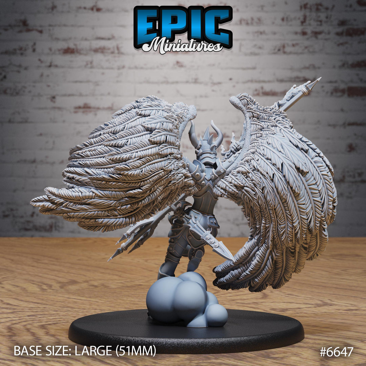 Erinyes Angel Option #6647 back DND miniature Devil Empire 16k resin