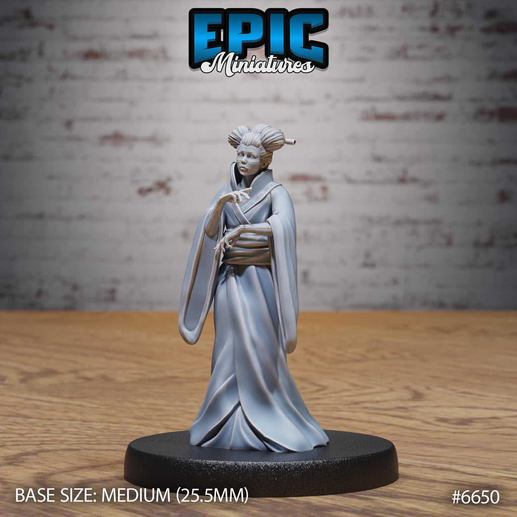 Karakuri Geisha Option #6650 front DND miniature Secretive East 16k resin