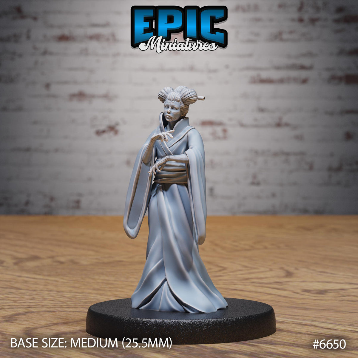 Karakuri Geisha Option #6650 front DND miniature Secretive East 16k resin