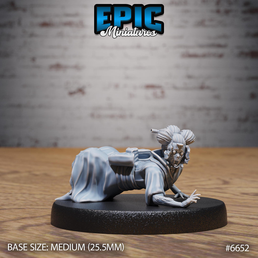 Karakuri Geisha Option #6652 front DND miniature Secretive East 16k resin