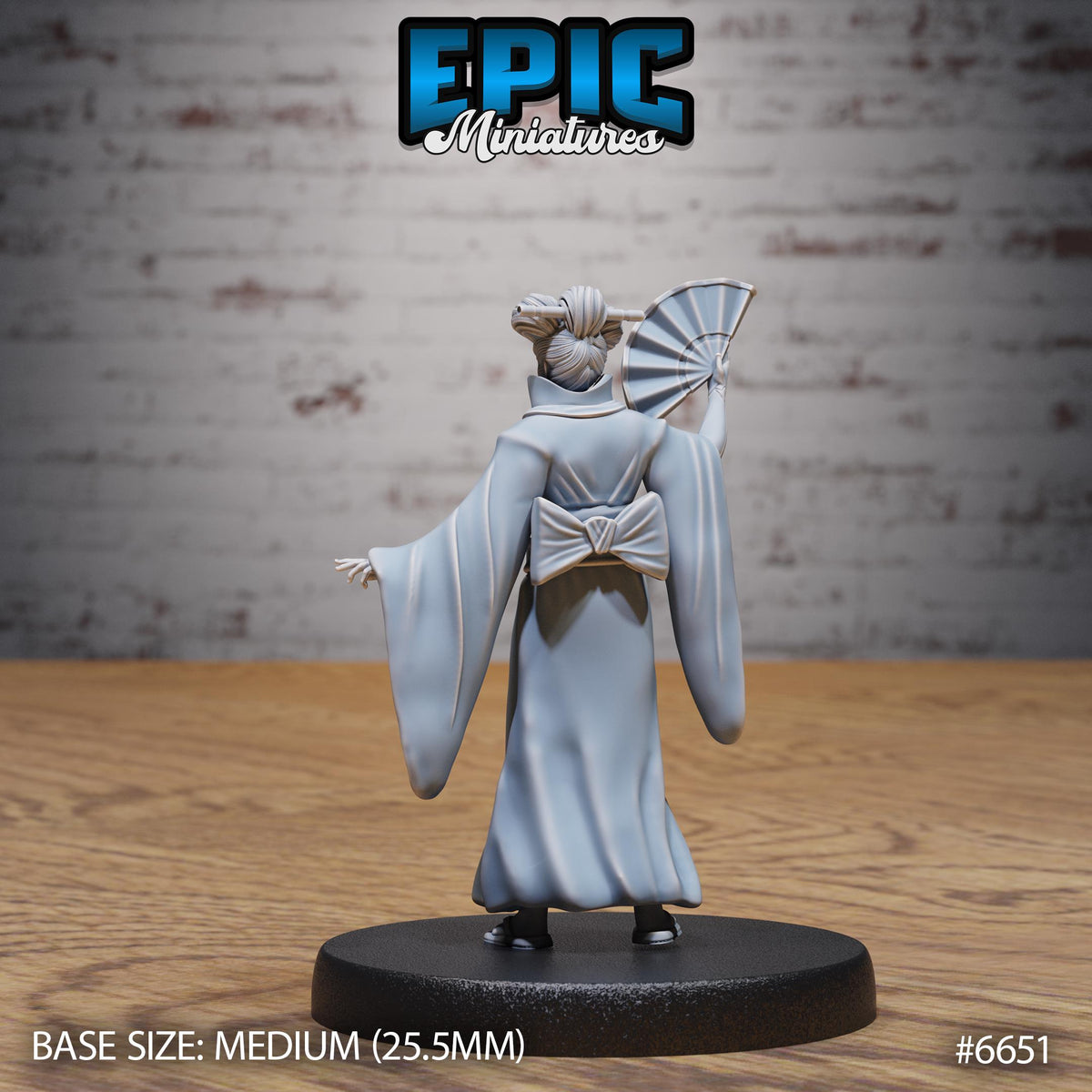 Karakuri Geisha Option #6651 back DND miniature Secretive East 16k resin