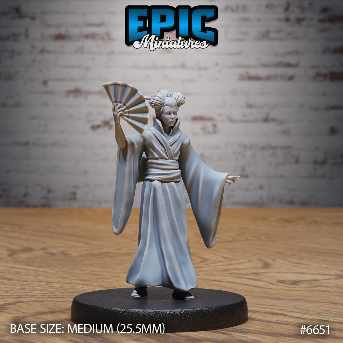 Karakuri Geisha Option #6651 front DND miniature Secretive East 16k resin