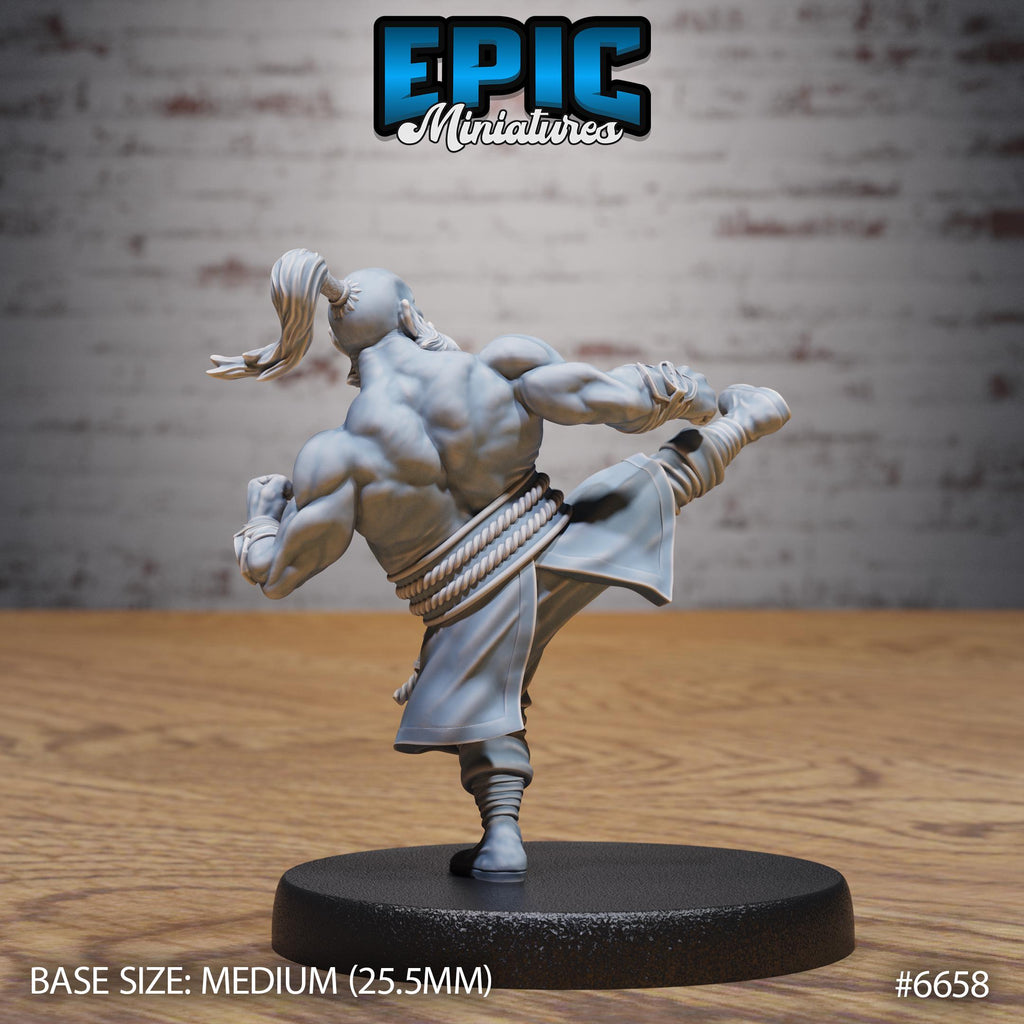 Dwarf Monk Option #6658 back DND miniature Secretive East 16k resin