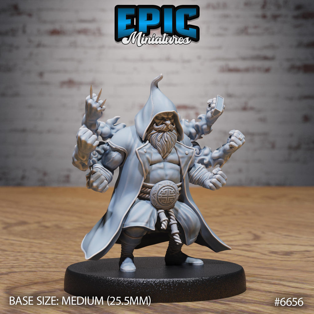 Dwarf Monk Option #6656 front DND miniature Secretive East 16k resin