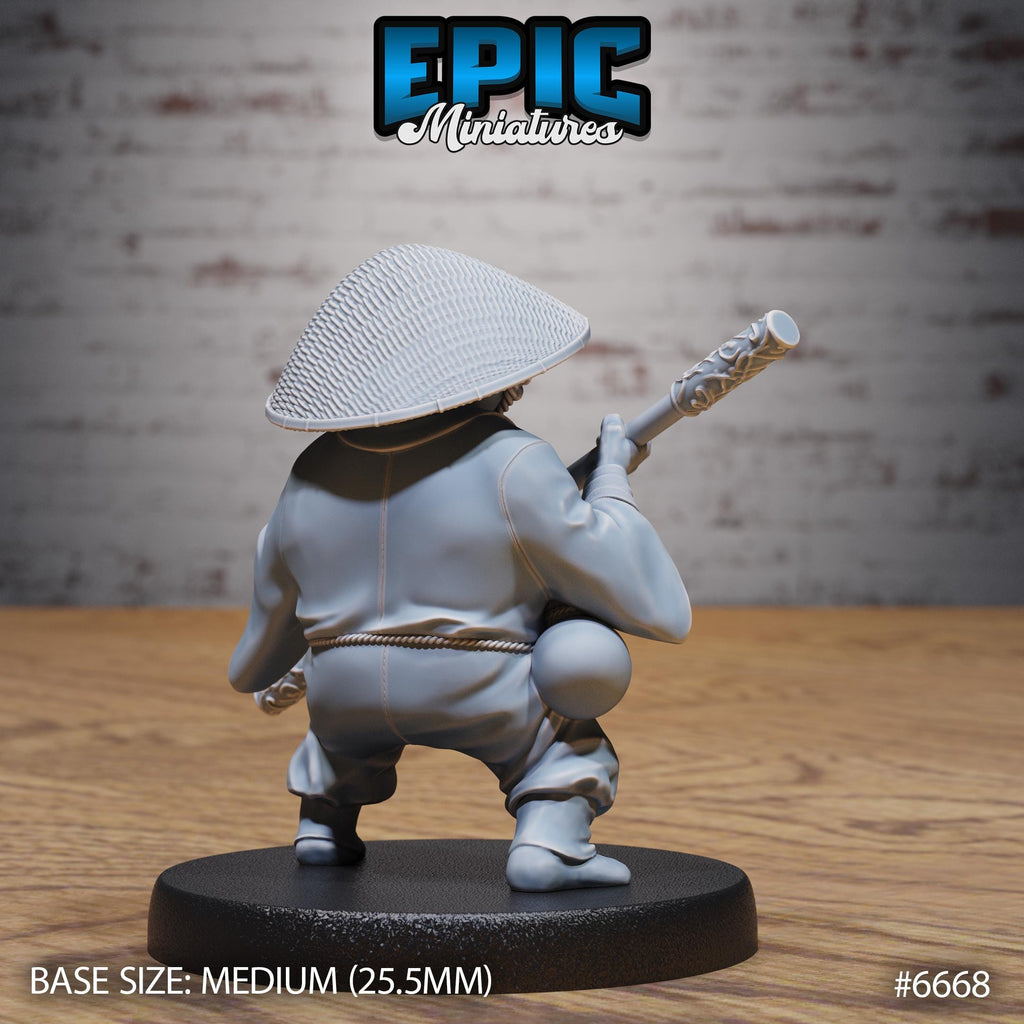 Red Panda Monk Option #6668 back DND miniature Secretive East 16k resin