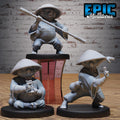 Red Panda Monk Set of 3 DND miniatures group photo Secretive East