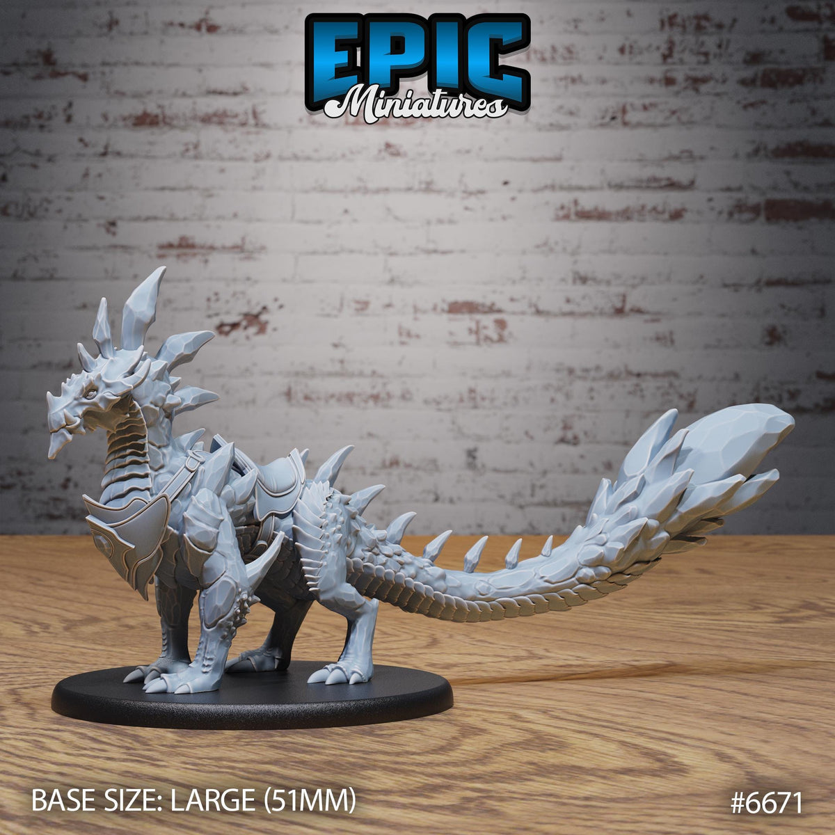 Amethyst Guard Drake Option #6671 front DND miniature Secretive East 16k resin