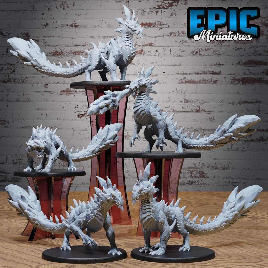 Amethyst Guard Drake Set of 5 DND miniatures group photo Secretive East