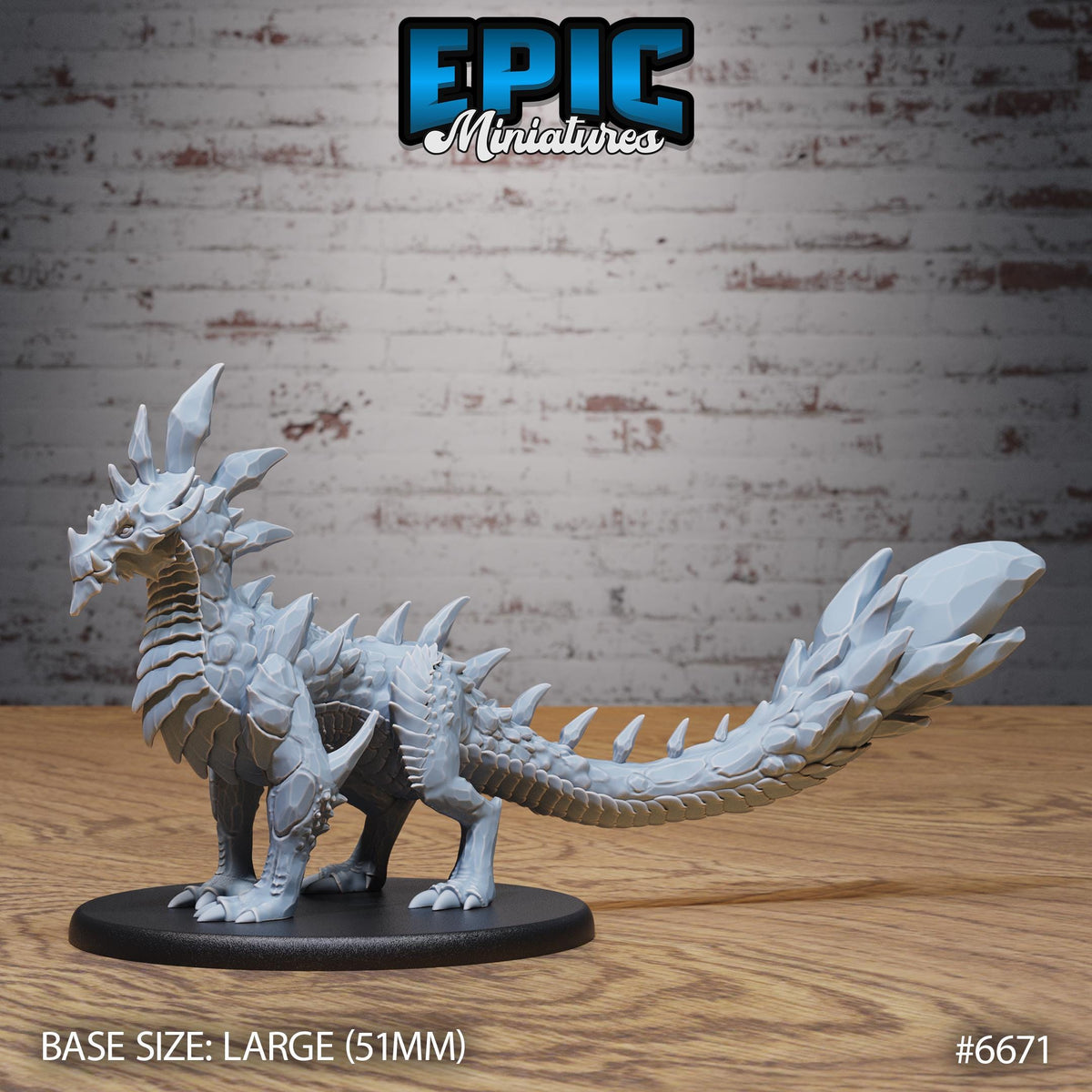 Amethyst Guard Drake Option #6671 (2) front DND miniature Secretive East 16k resin