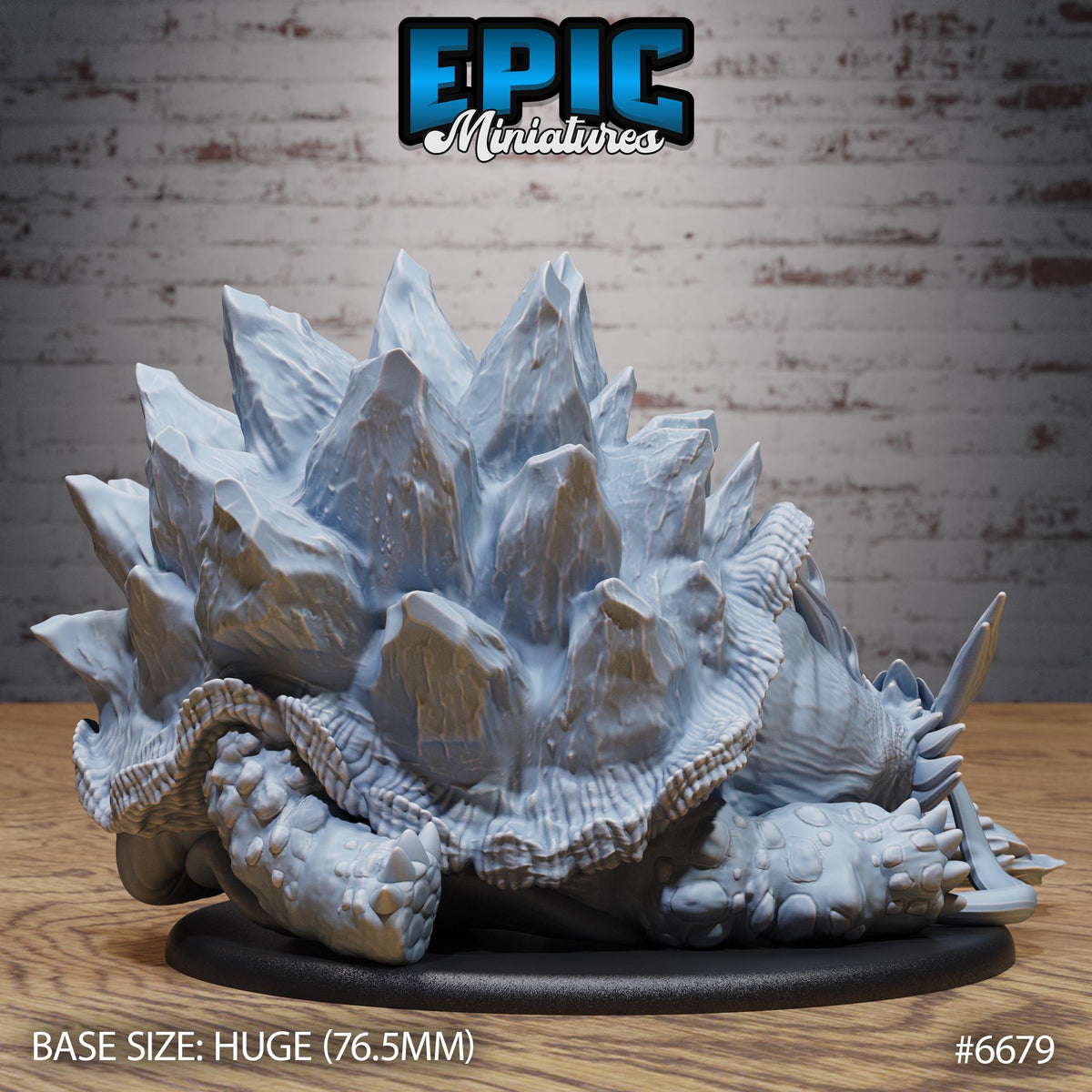 Old Tortoise Option #6679 back DND miniature Secretive East 16k resin