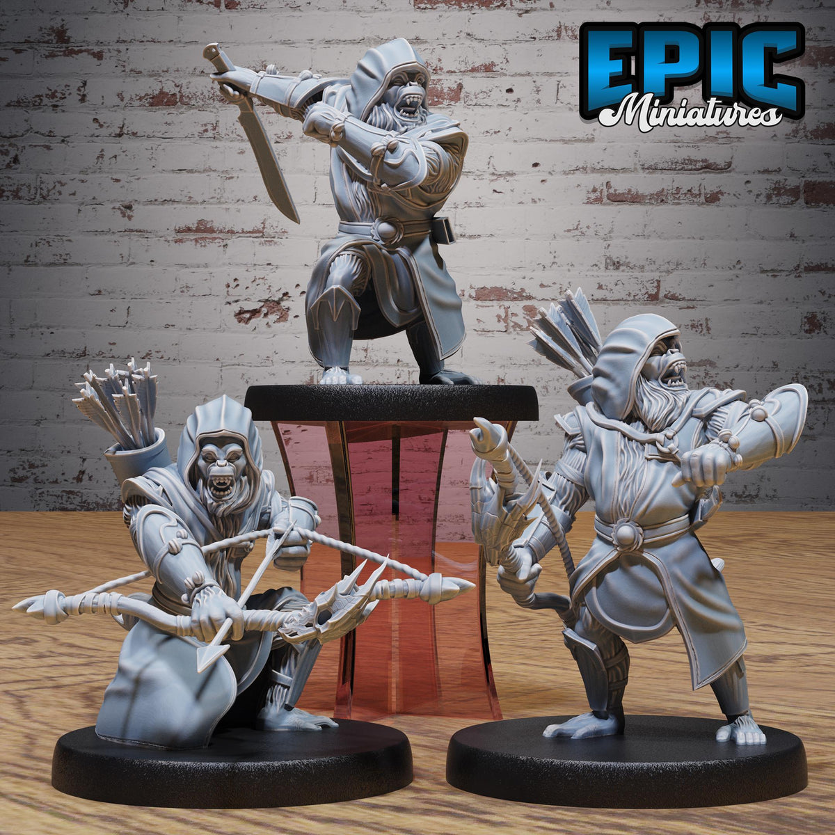 Wukong Folk Ranger Set of 3 DND miniatures group photo Secretive East