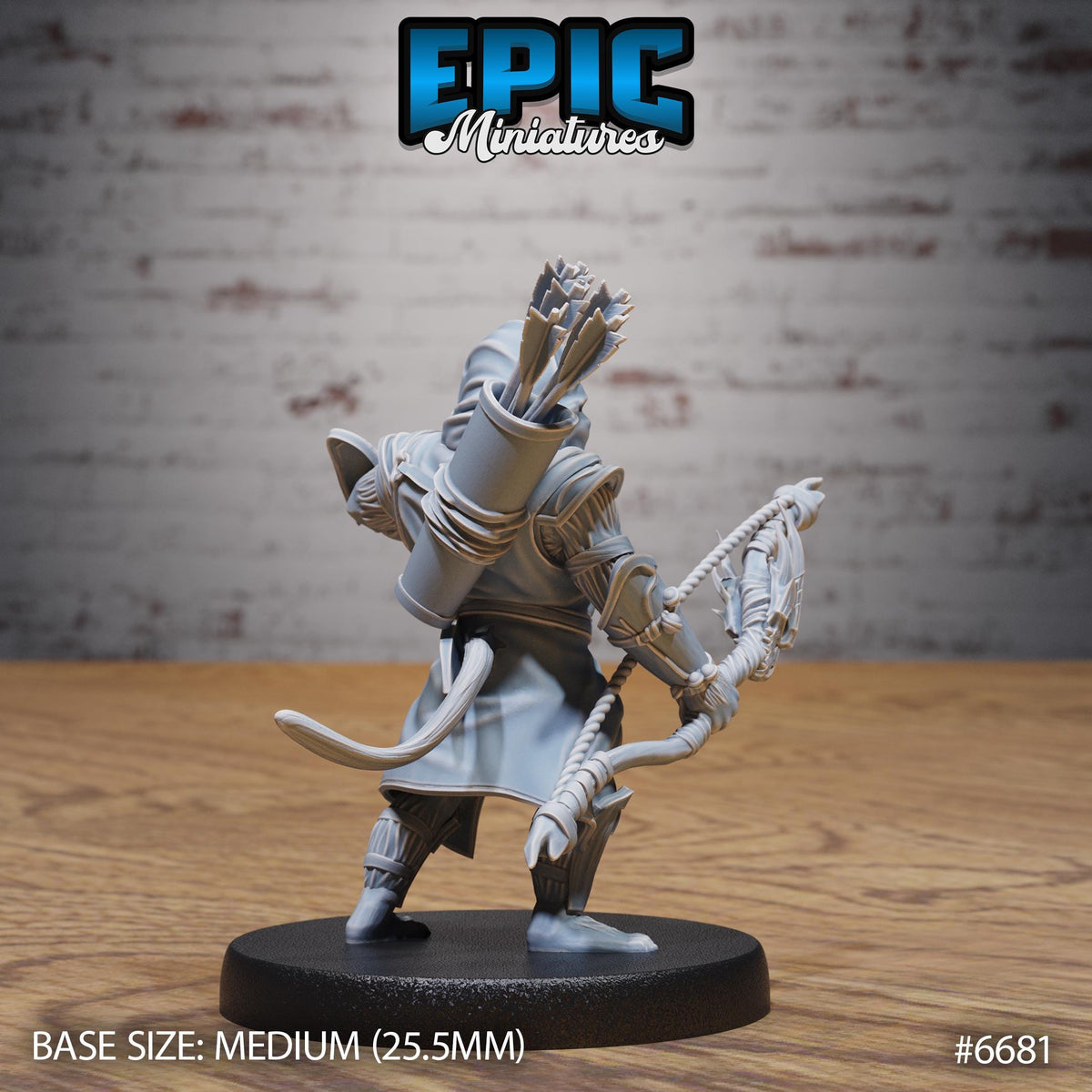 Wukong Folk Ranger Option #6681 back DND miniature Secretive East 16k resin