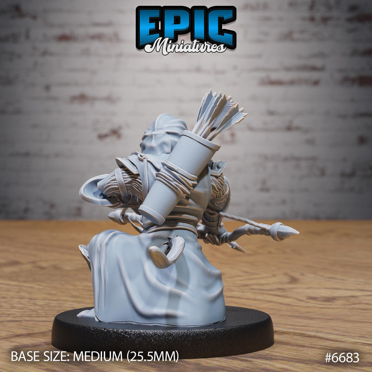 Wukong Folk Ranger Option #6683 back DND miniature Secretive East 16k resin