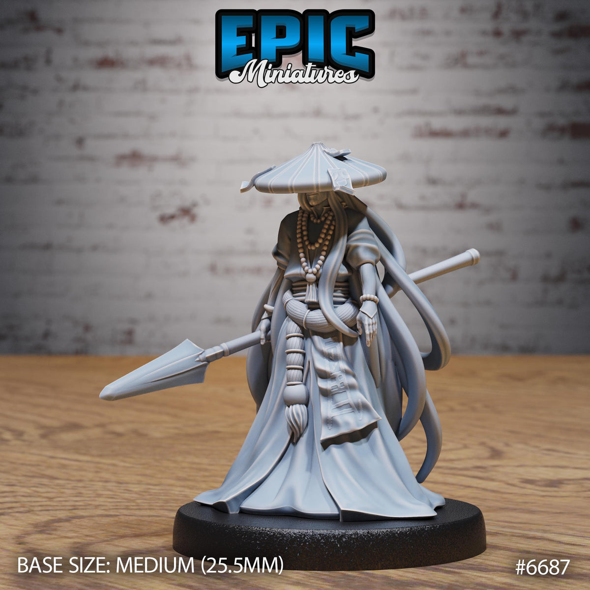 Immortal Monk Option #6687 front DND miniature Secretive East 16k resin