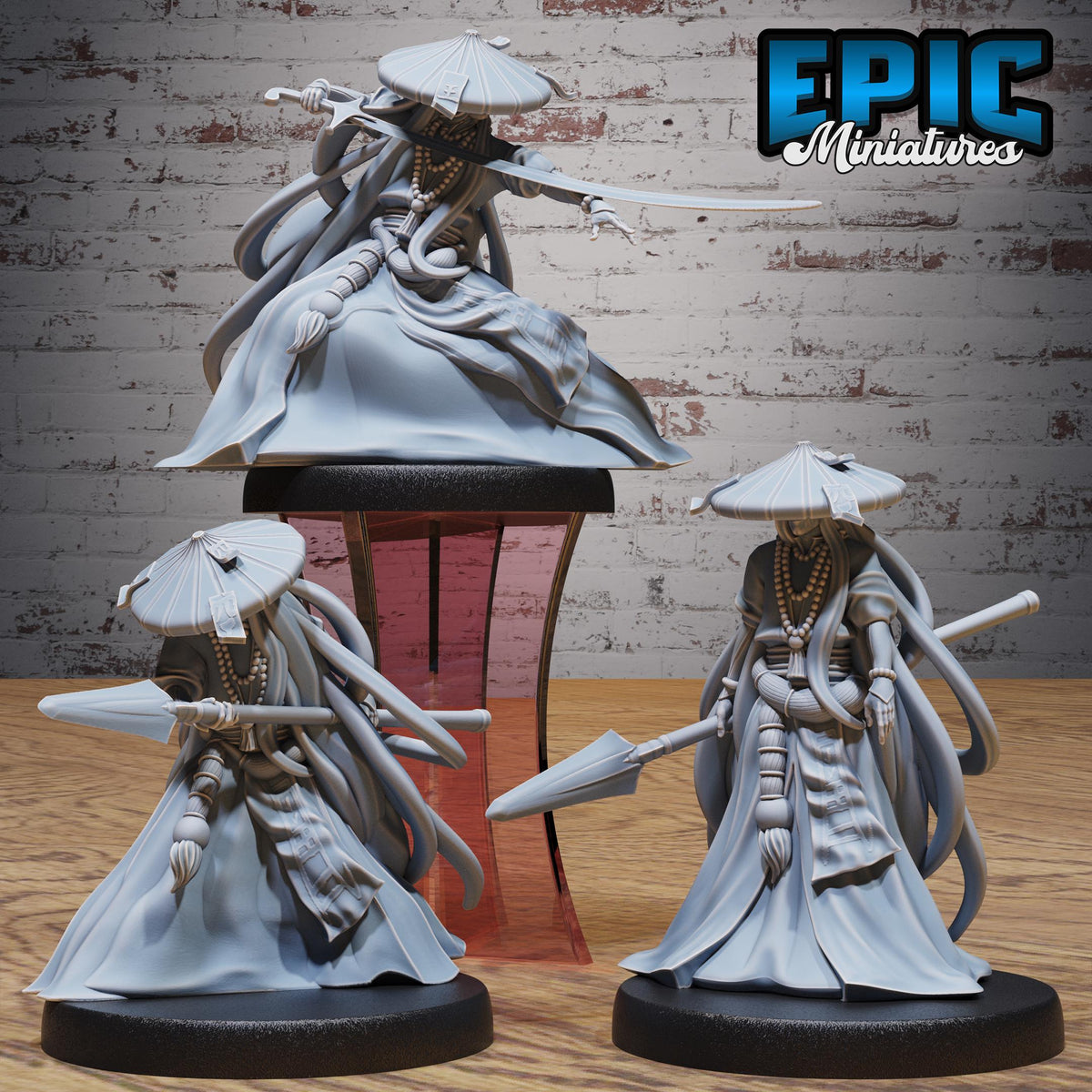 Immortal Monk Set of 3 DND miniatures group photo Secretive East