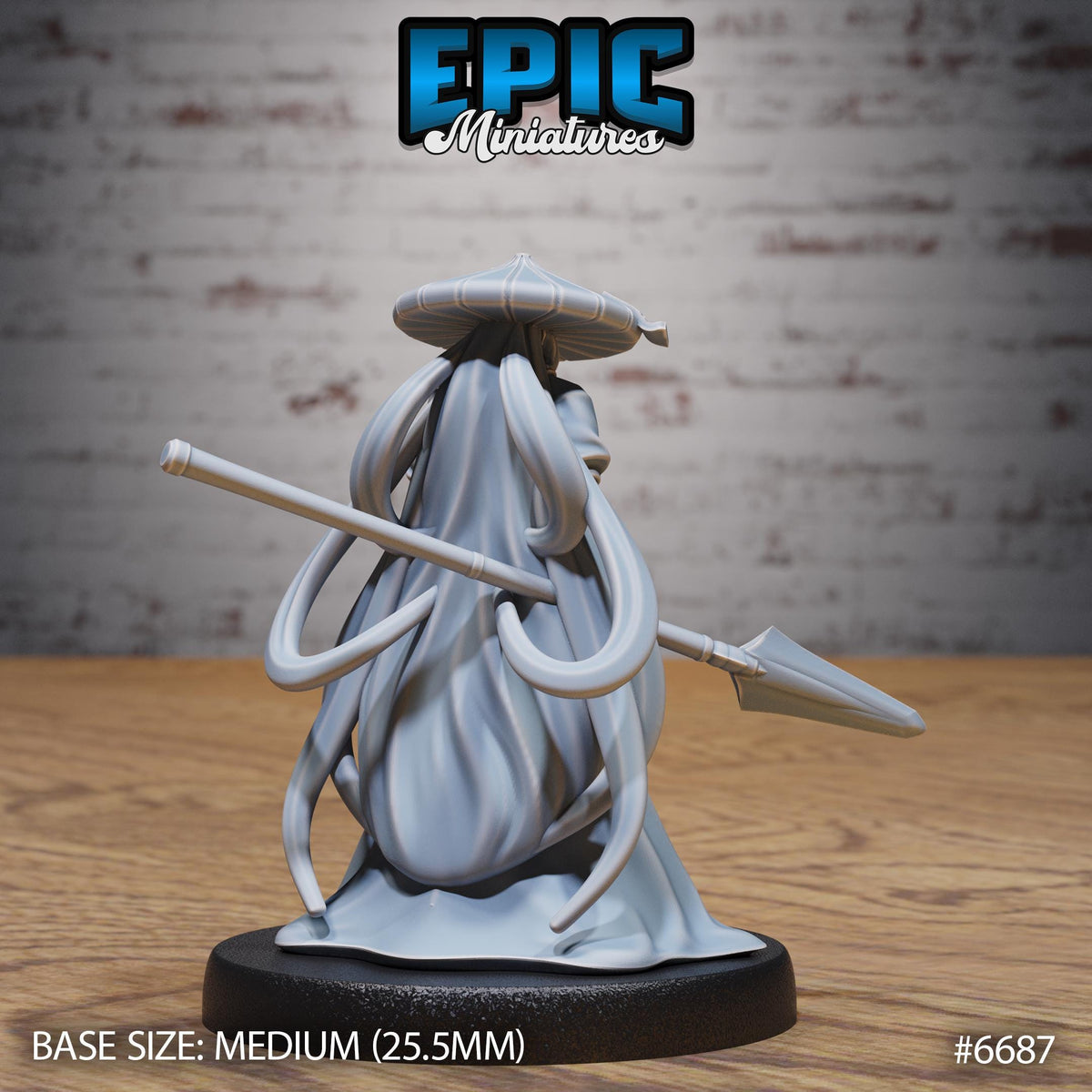 Immortal Monk Option #6687 back DND miniature Secretive East 16k resin
