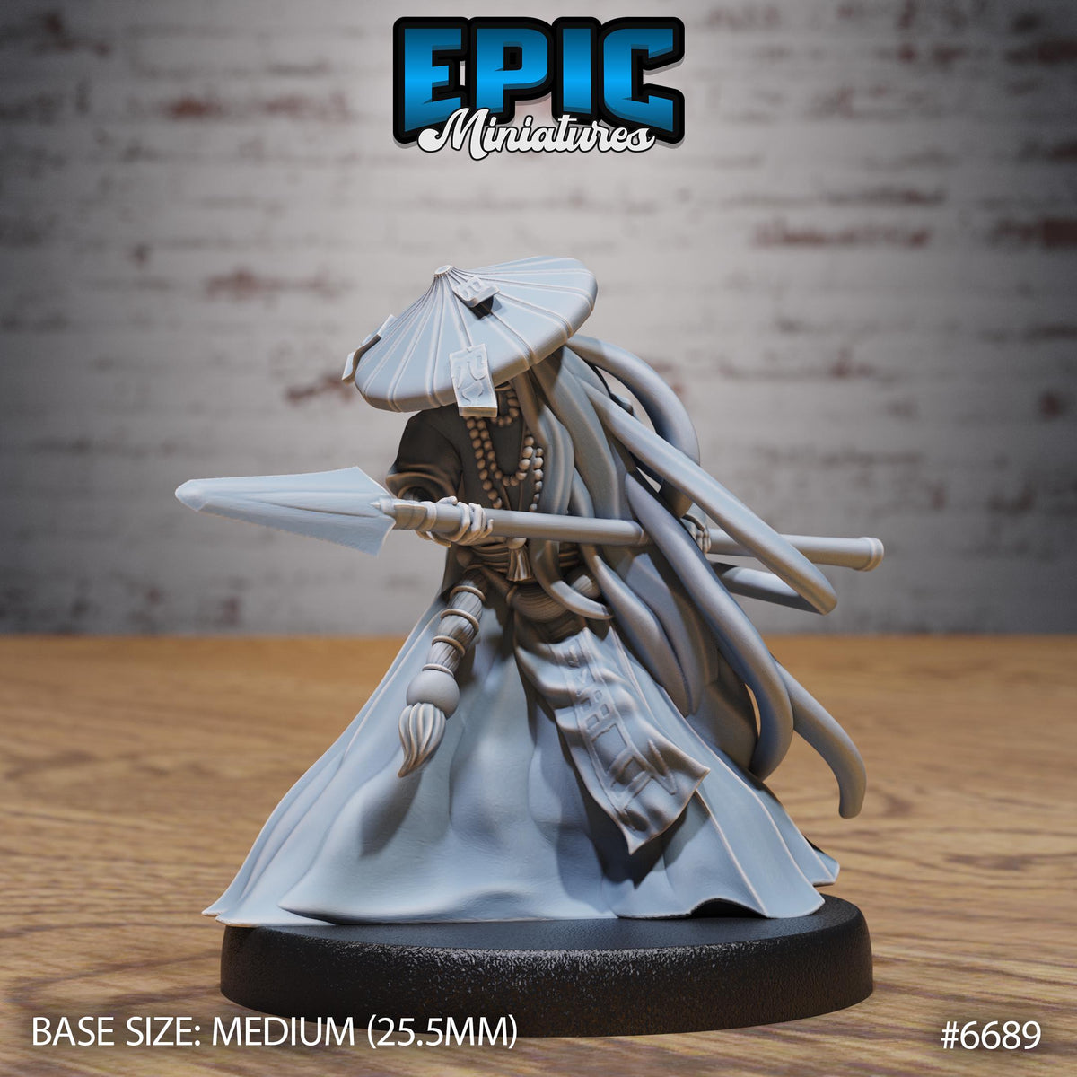 Immortal Monk Option #6689 front DND miniature Secretive East 16k resin