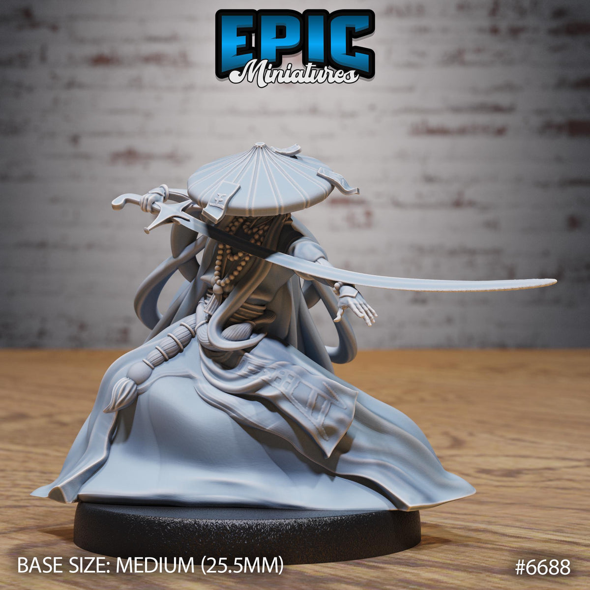 Immortal Monk Option #6688 front DND miniature Secretive East 16k resin