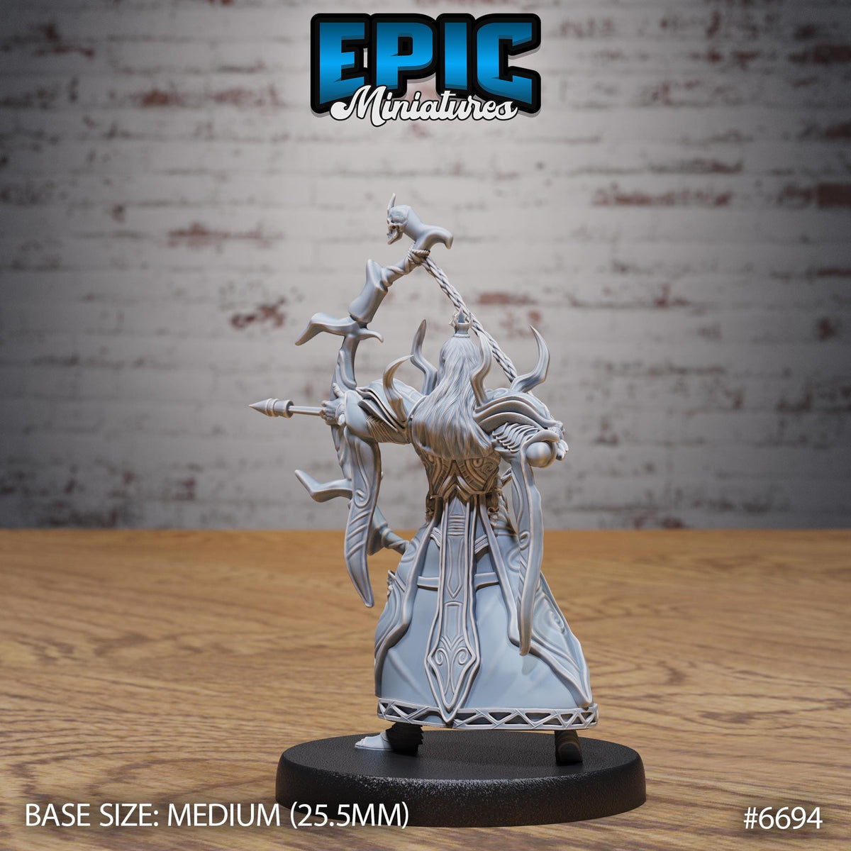 Dark Elf Emperor Option #6694 back DND miniature Secretive East 16k resin