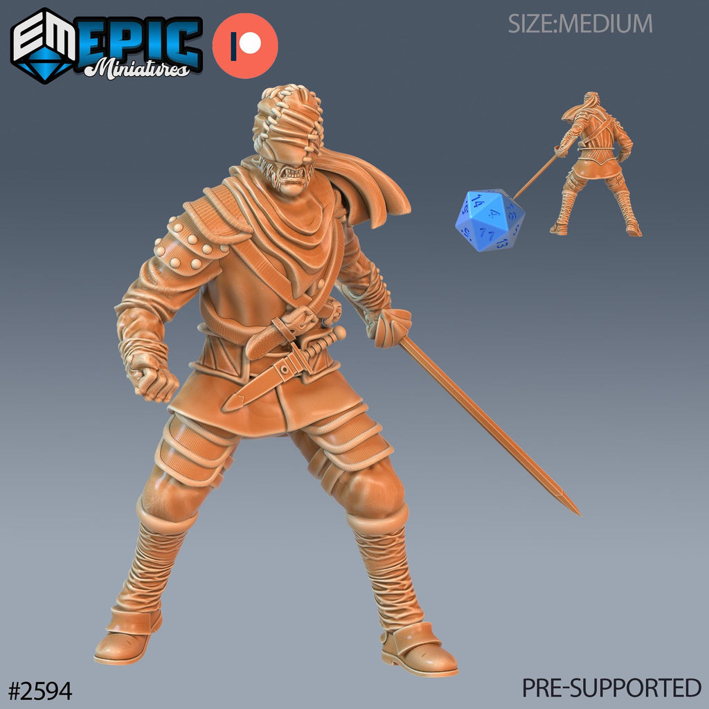 Vampire Assassin Option #2594 front DND miniature Vampires Curse 16k resin