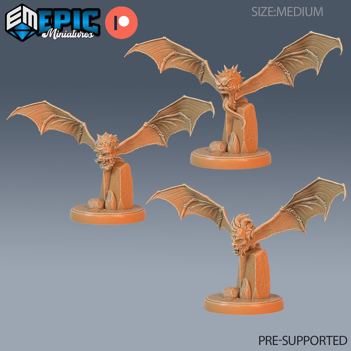 Flying Head Set of 9 DND miniatures group photo Vampires Curse